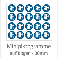 M019 "Schweißmaske benutzen" 30 mm Durchmesser á 10 Stück